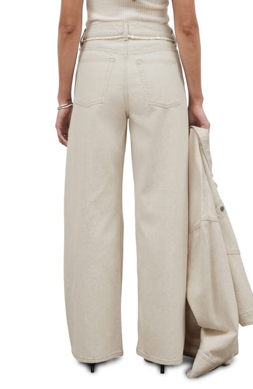 & Other Stories Cotton & Linen Wide Leg Jeans In Beige Dusty Light