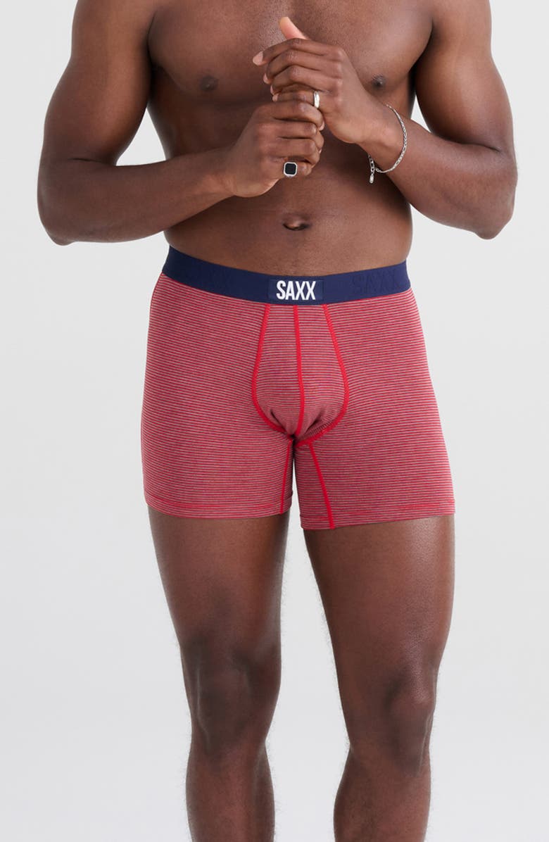 SAXX Vibe Super Soft Boxer Briefs, Main, color, Mst-Mini Stripe Cherry