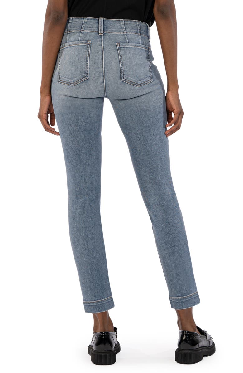 KUT from the Kloth Reese High Waist Ankle Slim Straight Leg Jeans, Alternate, color, 