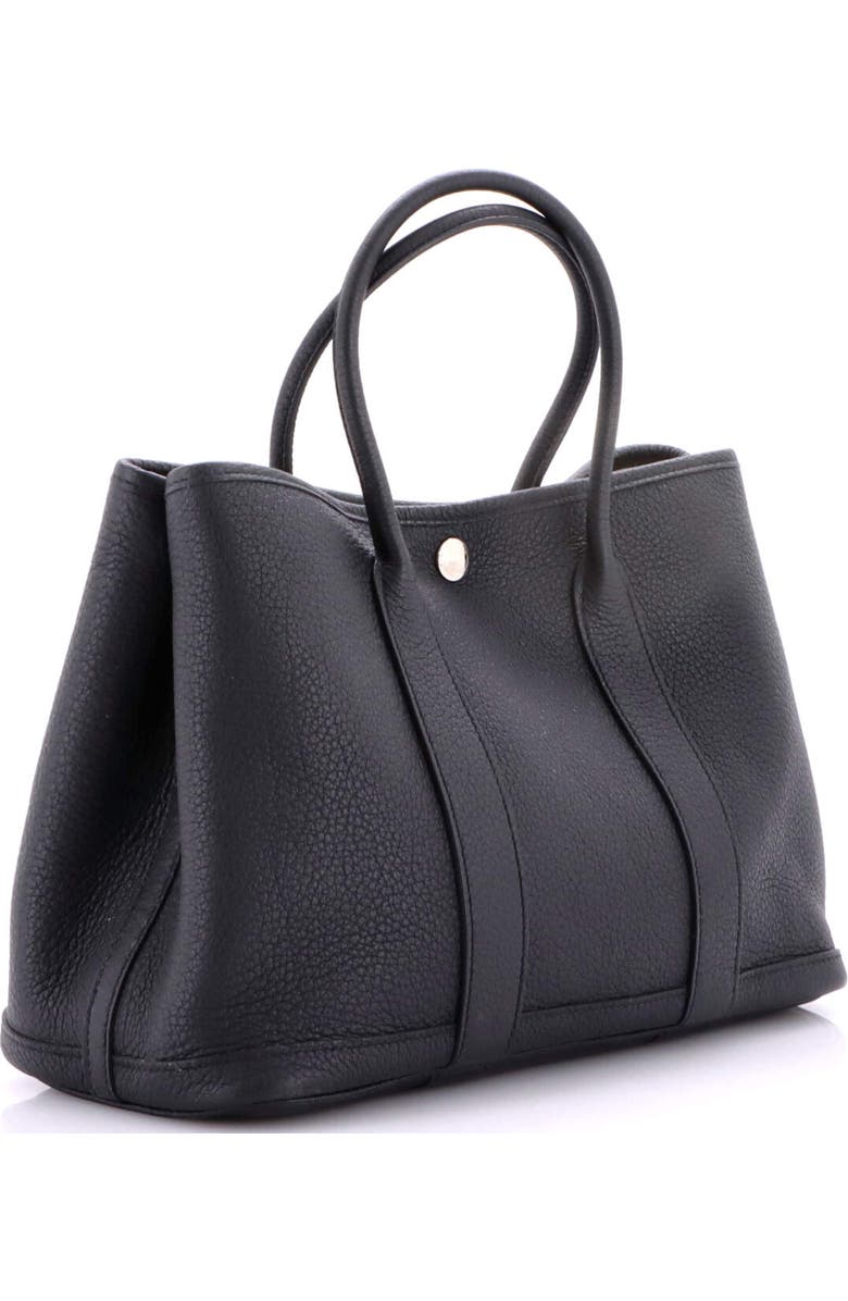 Pre-Owned Hermes Garden Party Tote Leather 30, Alternate, color, Noir