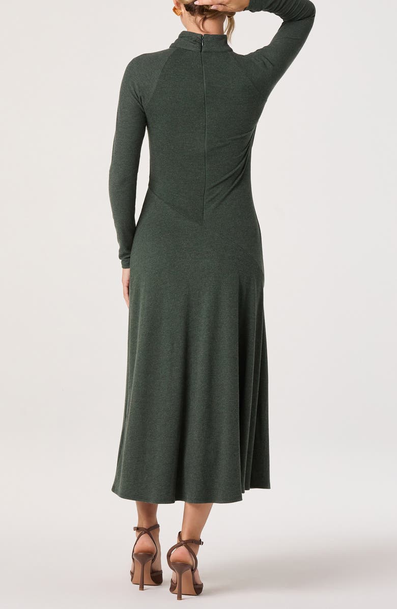 ASTR the Label Long Sleeve Mock Neck Dress, Alternate, color, Heather Green