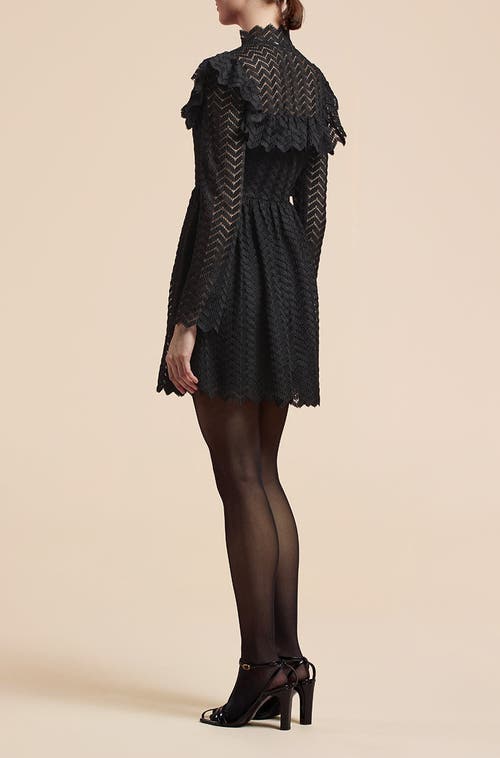 REBECCA TAYLOR REBECCA TAYLOR CHEVRON LACE DRESS