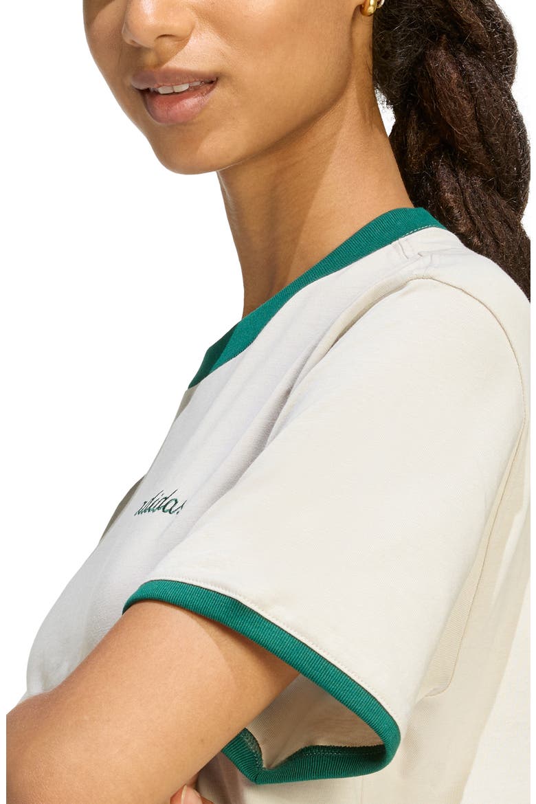 Essentials Colorpop Cotton Ringer T-Shirt, Alternate, color, WONDER ALUMINA/ GREEN