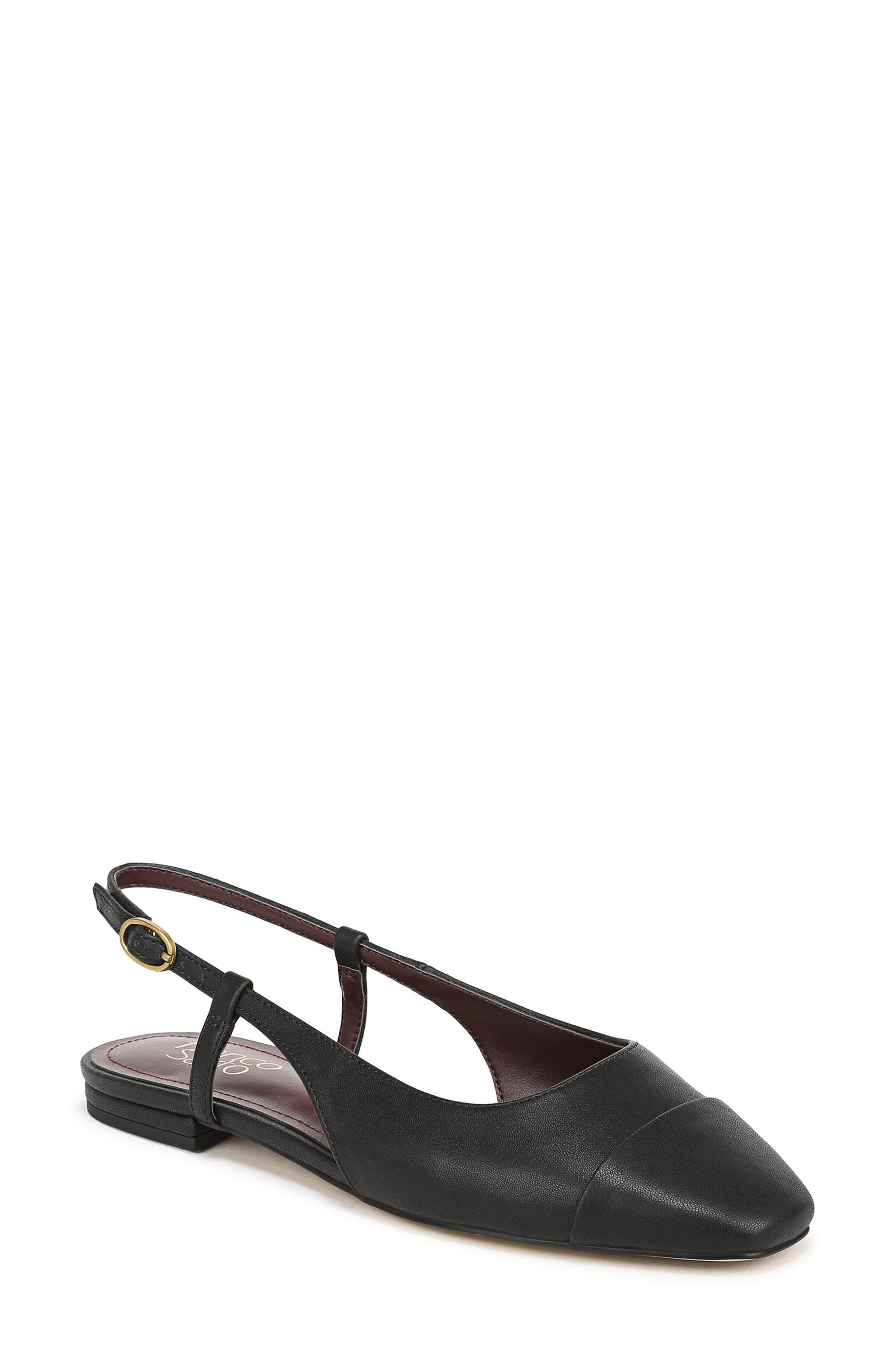 Virai Slingback Flat, Main, color, BLACK