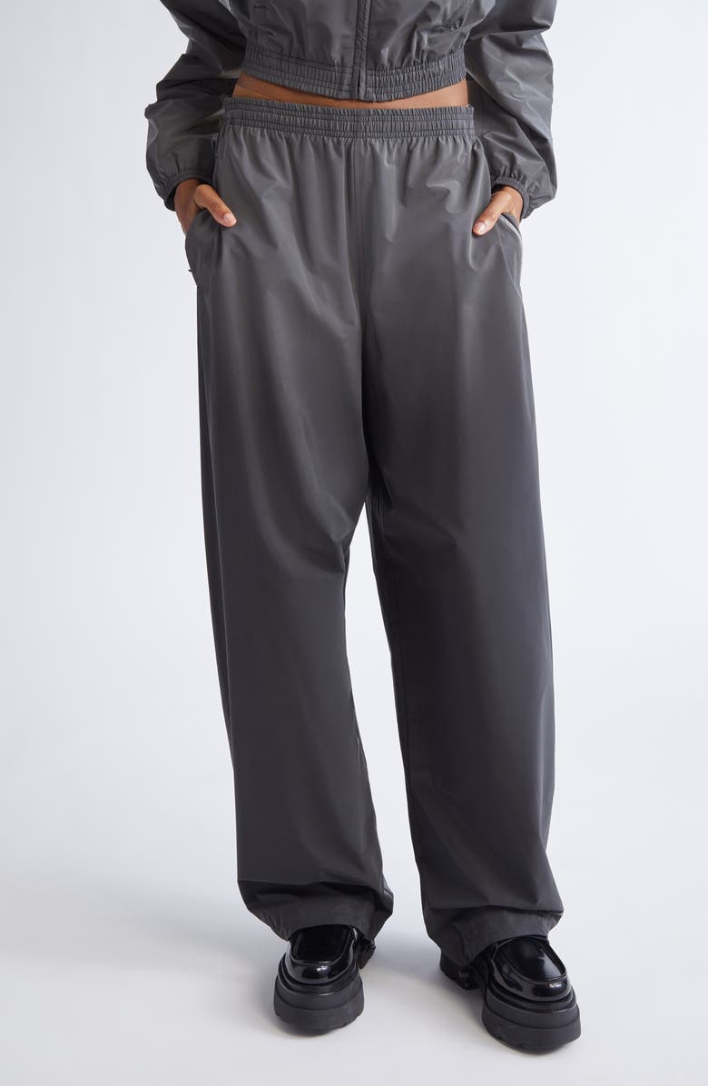 Alexander Wang Gradient Reflective Track Pants, Main, color, Silver/ Black