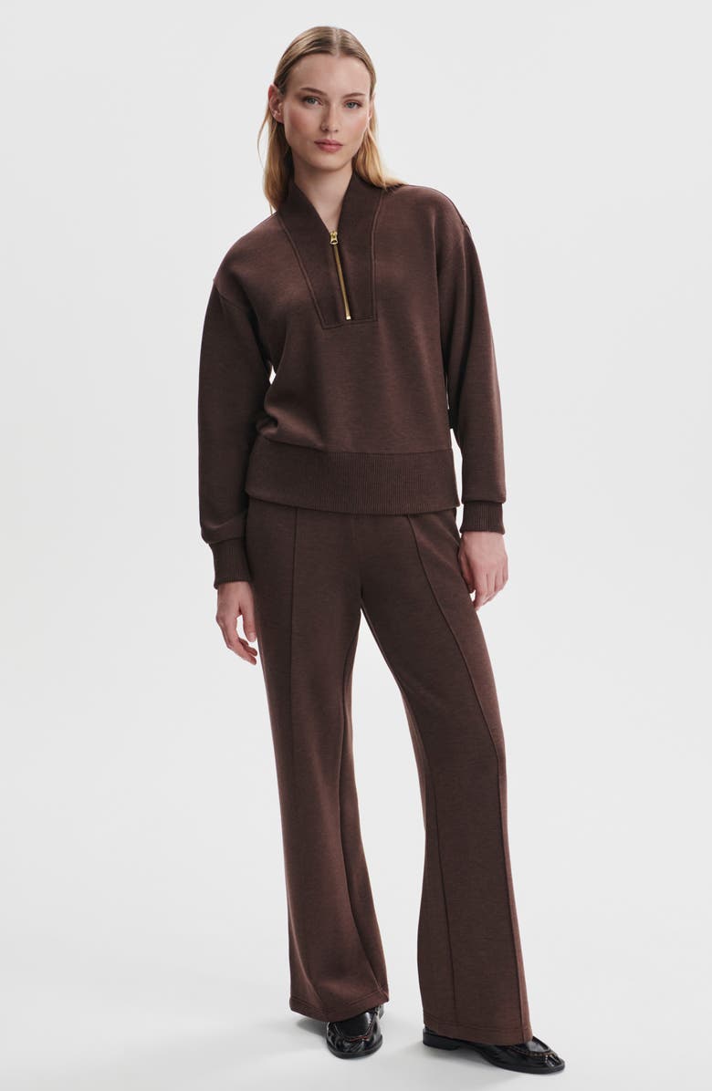 Varley Sally Half Zip Sweatshirt, Alternate, color, Coffee Bean Marl