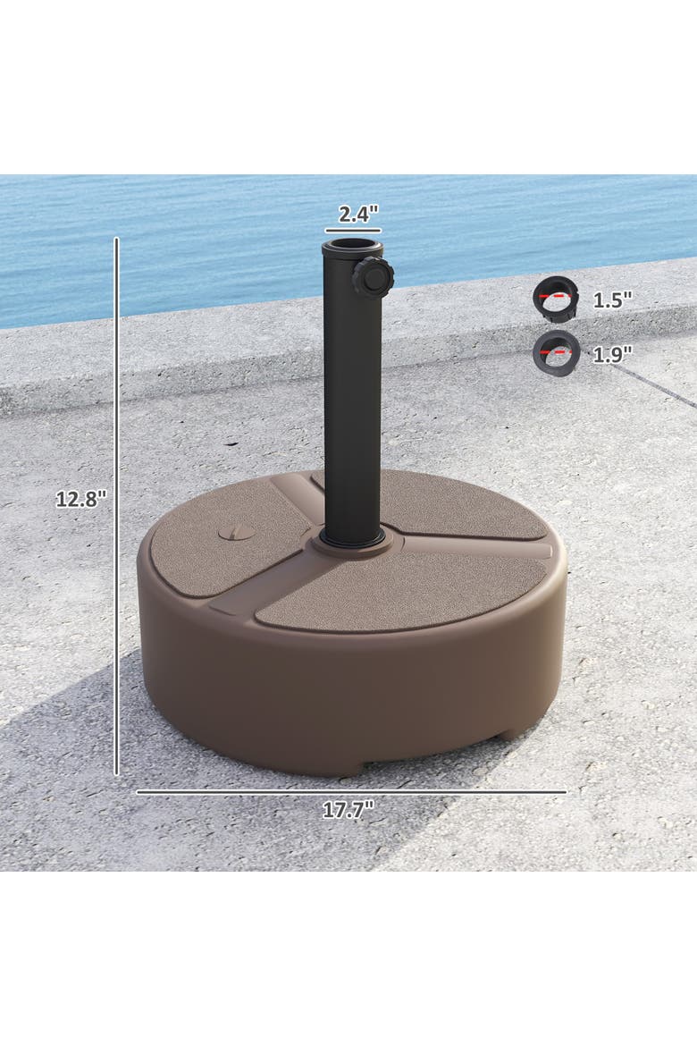Patio Umbrella Base Holder, Alternate, color, Brown