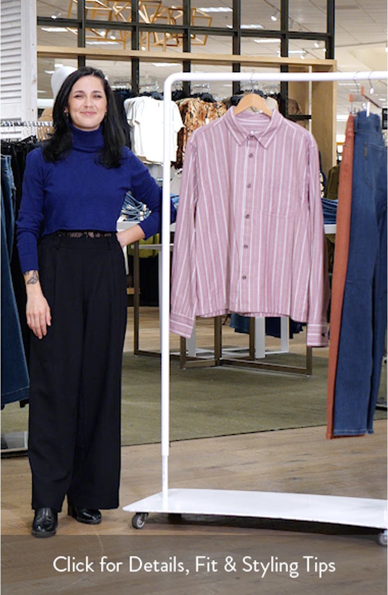 Stripe Cotton Button-Up Shirt, sales video thumbnail