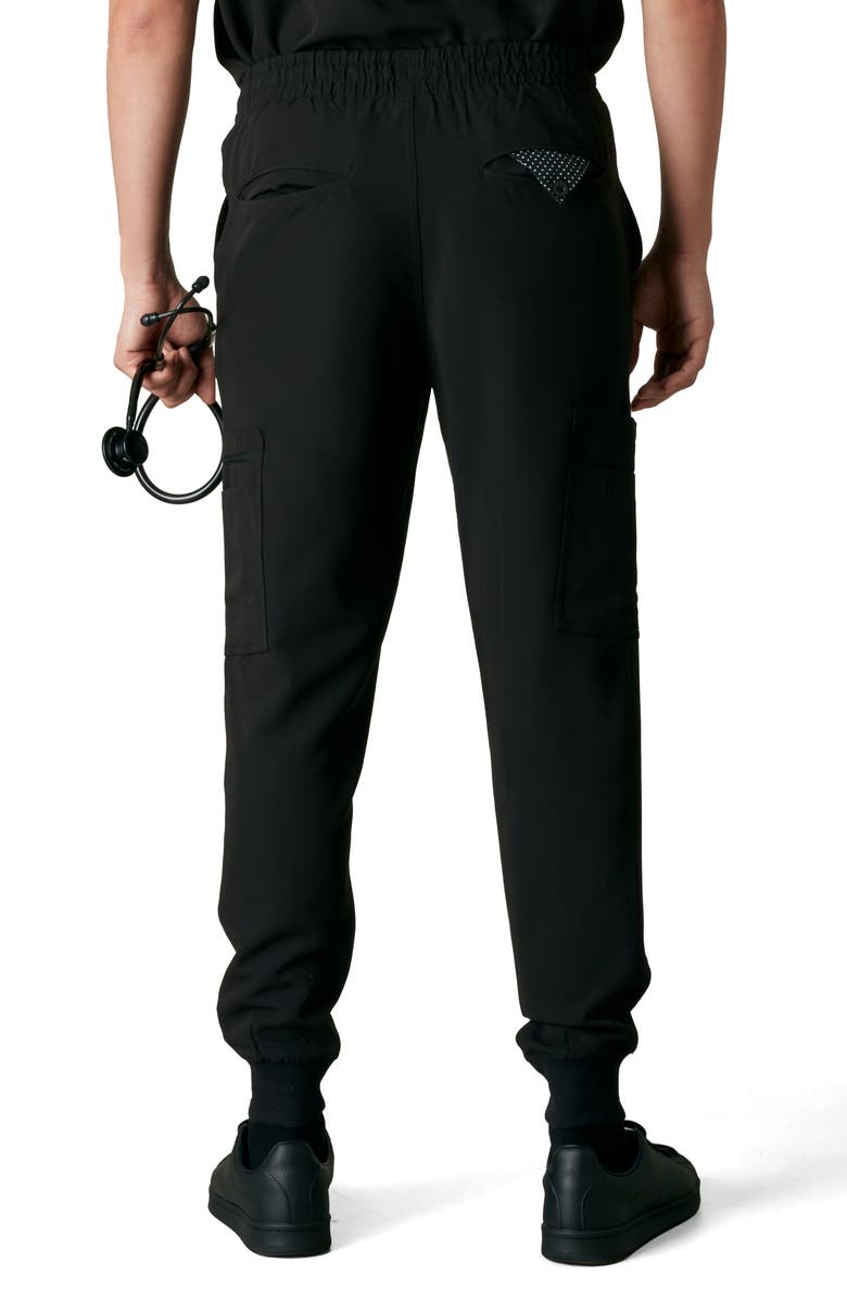 Members Only London Jogger Scrub Pants, Alternate, color, Black