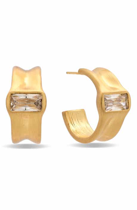 Nola Baguette Hoop Earrings