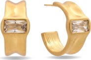 EYE CANDY LOS ANGELES Nola Baguette Hoop Earrings