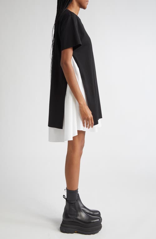 Sacai X Women's Poplin X Cotton Jersey Dress In Black
