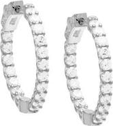 BY ADINA EDEN Moissanite Medium Inside Out Hoop Earring