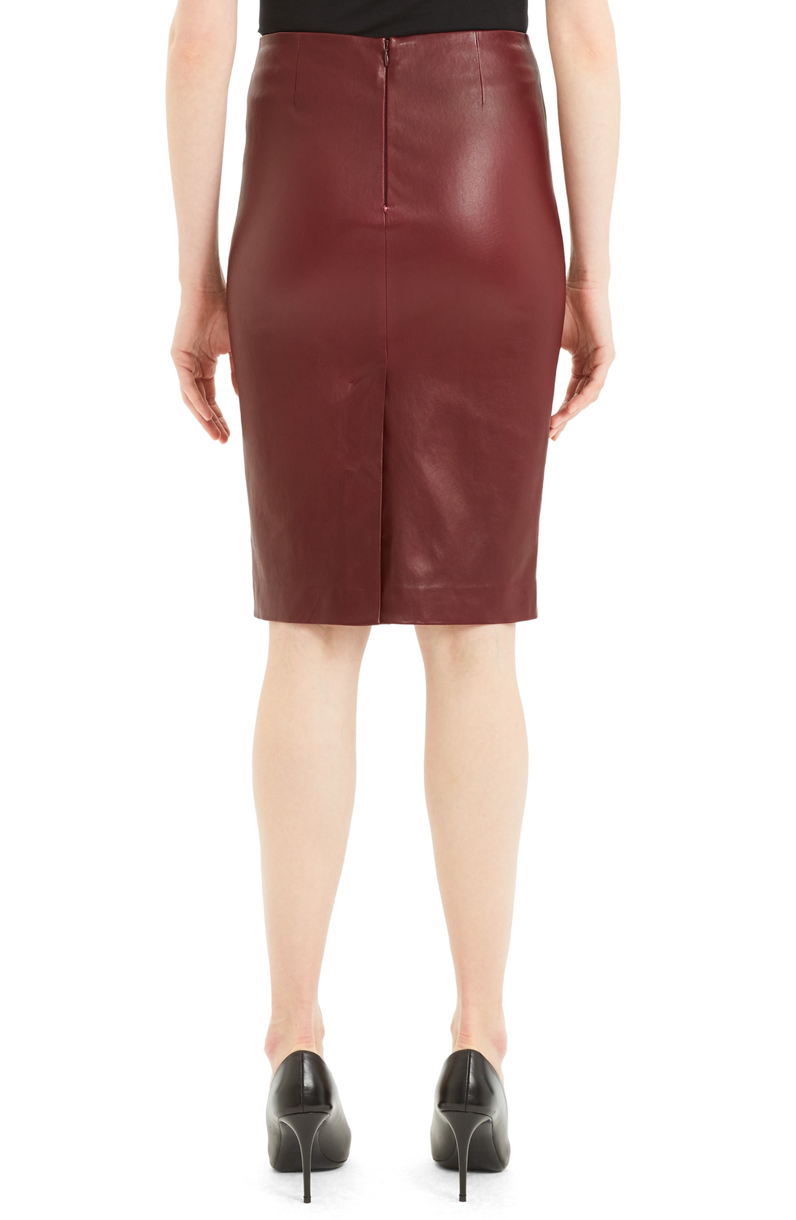 Leather Skinny Pencil Skirt - image 2