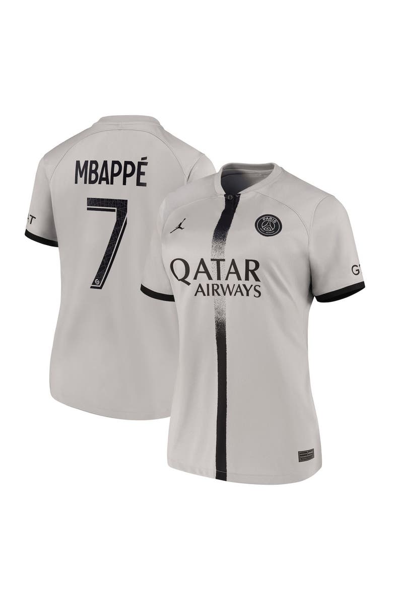 Nike Women's Nike Kylian Mbappé Black Paris Saint-Germain 2022/23 Away Breathe Stadium Replica Player Jersey, Main, color, 