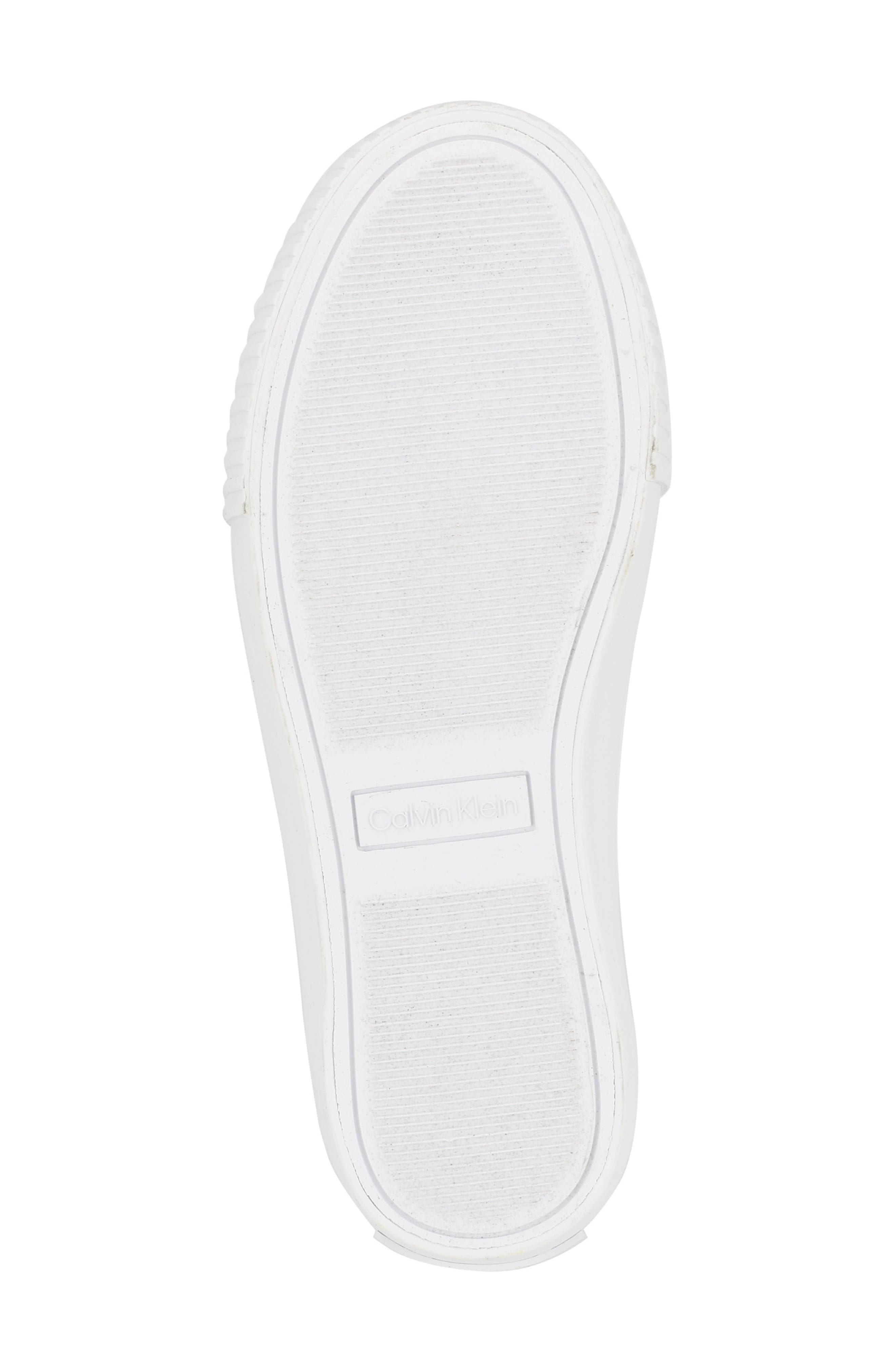 Calvin Klein Clariss Lace Up Logo Sneaker, Alternate, color, White/Peacoat