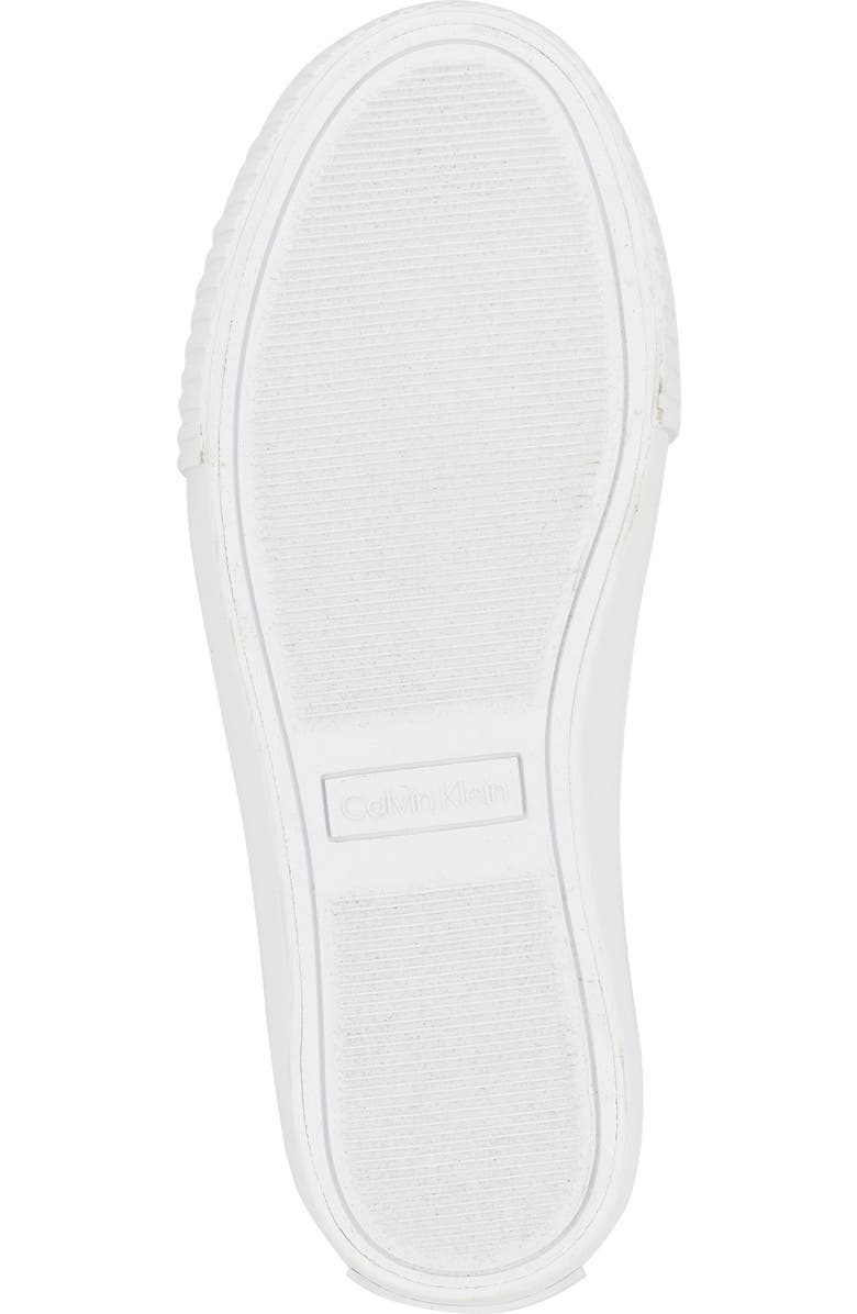 Calvin Klein Clariss Lace Up Logo Sneaker, Alternate, color, White/Peacoat
