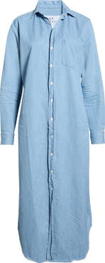 Frank & Eileen Rory Long Sleeve Denim Maxi Shirtdress