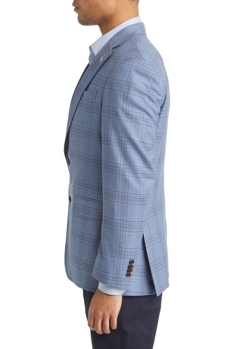 Jay Slim Fit Plaid Wool Sport Coat, Alternate, color, LIGHT BLUE