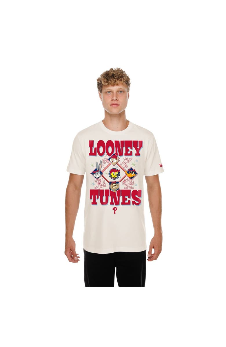 New Era Unisex New Era Cream Philadelphia Phillies Looney Tunes T-Shirt, Main, color, Cream
