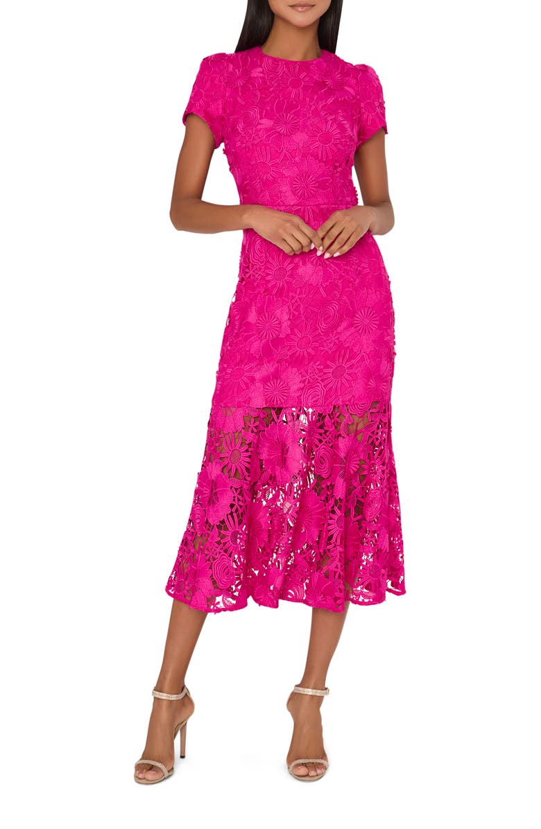 Milly Tahlia Floral Lace Dress, Alternate, color, 