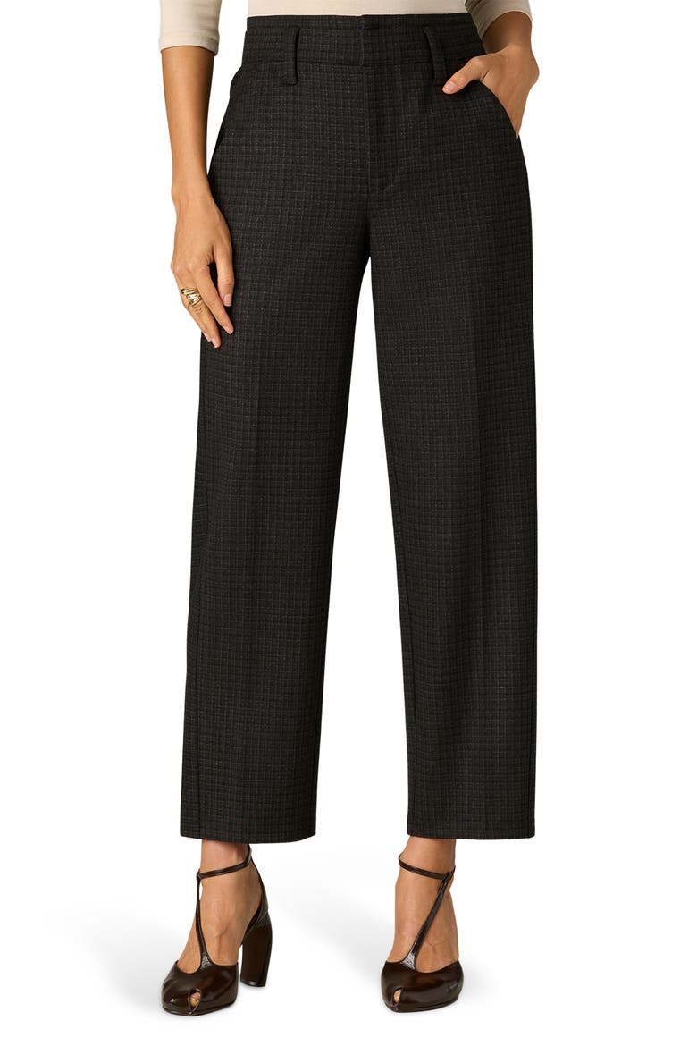 Teagan Skyrise Ankle Wide Leg Trousers, Main, color, CHARCOAL BLACK