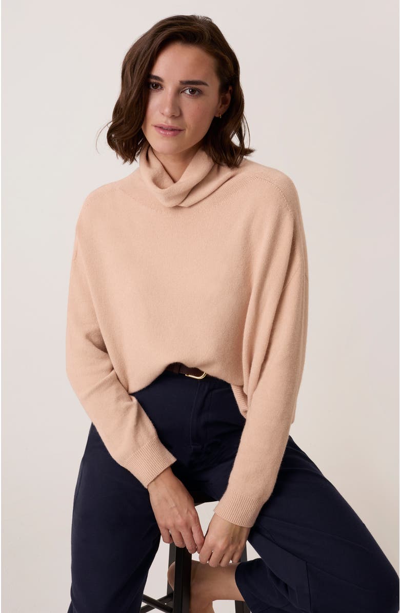 Celtic & Co. Slouchy Roll Neck Jumper, Alternate, color, Peony