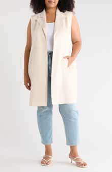 Faux Suede Notch Lapel Vest