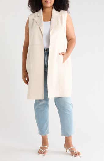 Faux Suede Notch Lapel Vest