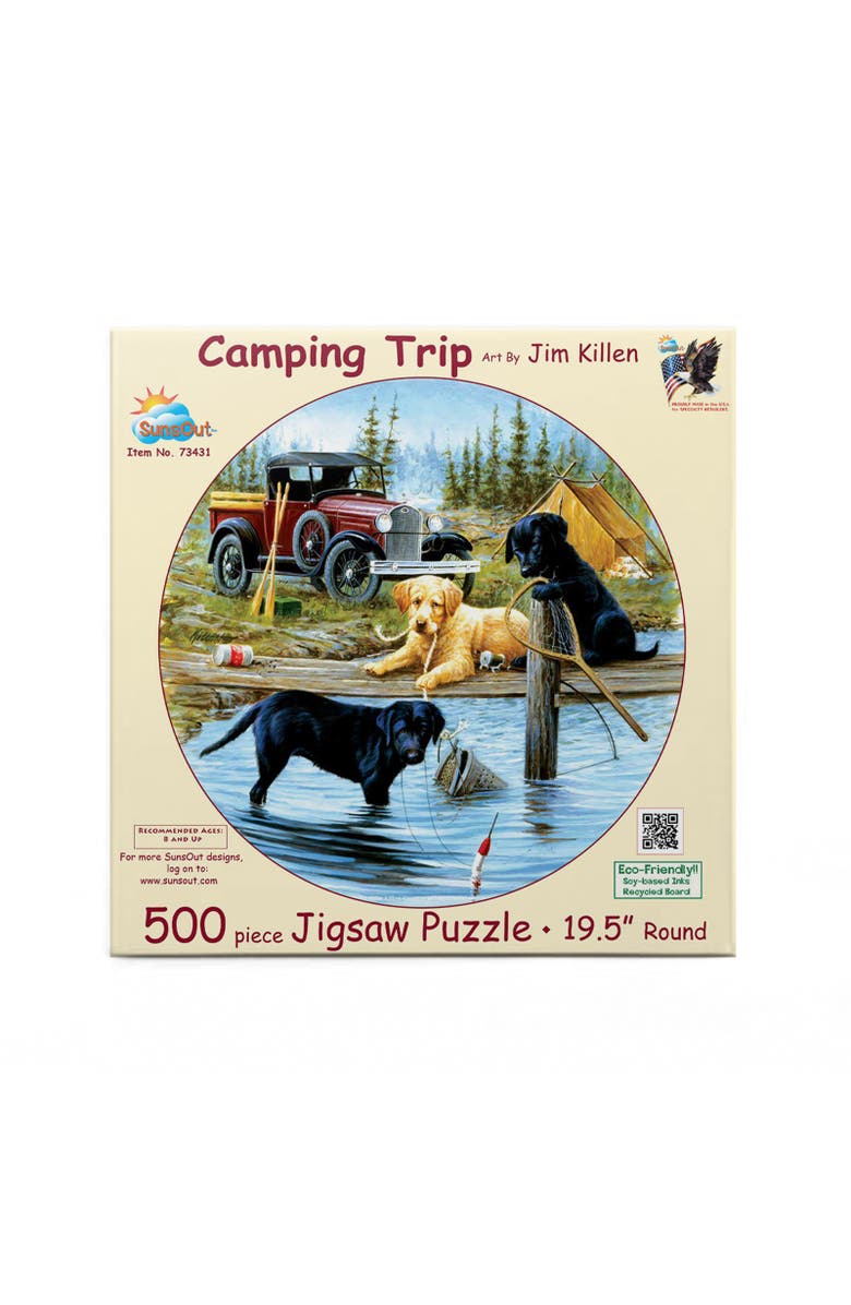 Sunsout Camping Trip 500 piece Jigsaw Puzzle for Adults Round, Alternate, color, Multicolor