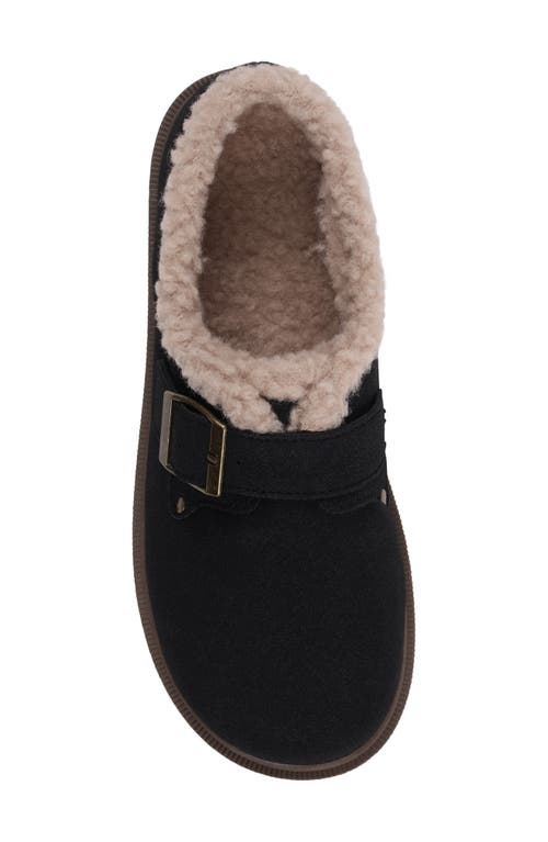 Good Choice New York Ezra Faux Shearling Lined Mule Clog In Black