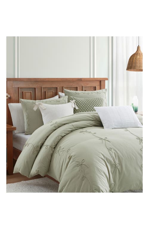 Peri Home Sasha Bows Comforter & Sham Set In Green