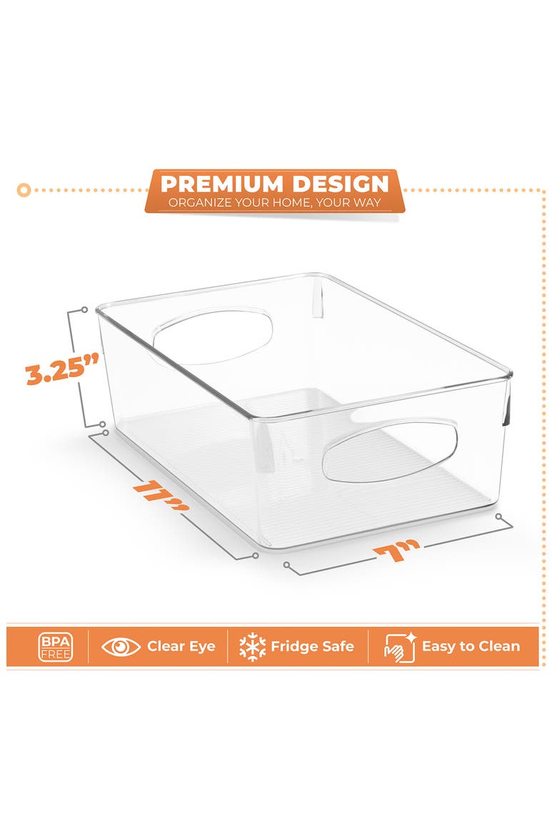 10-Pack Clear Storage Bins, Alternate, color, CLEAR