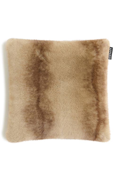 Apparis Brenn Pluche™ Faux Mink Accent Pillow In Neutral