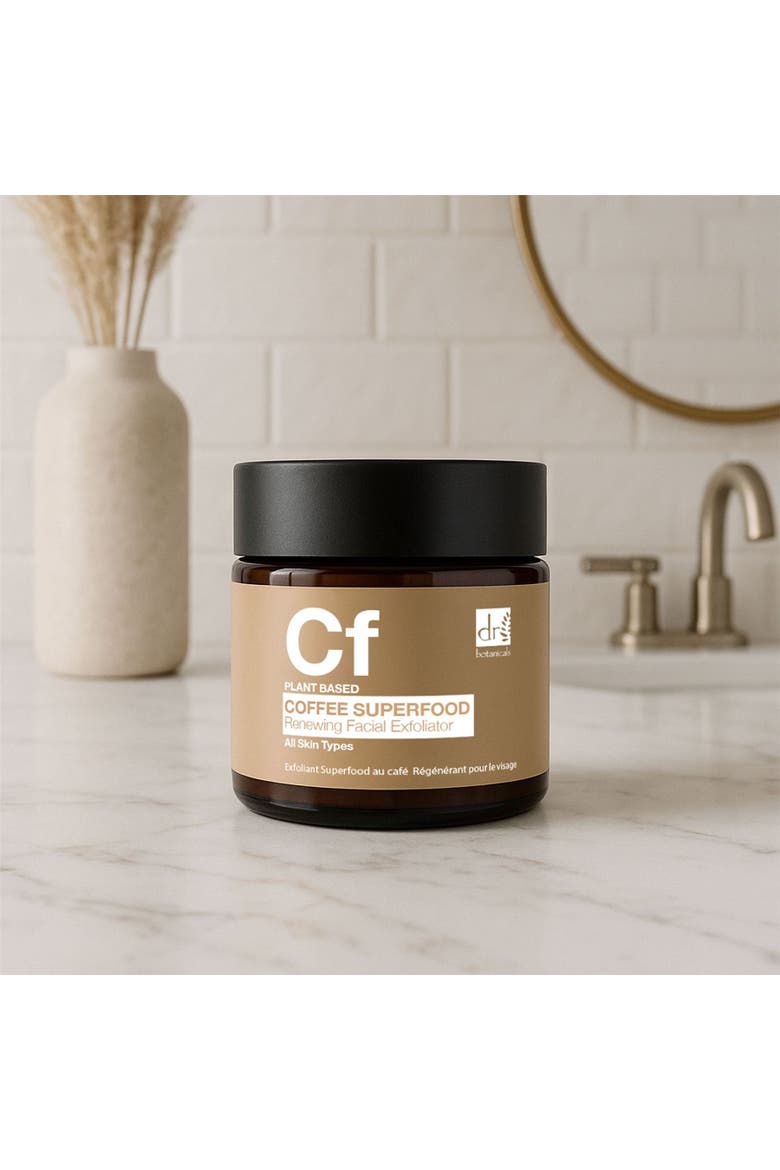 Coffee Superfood Renewing Facial Exfoliator 60ml for Acne & Blemishes, Large Pores, Alternate, color, White