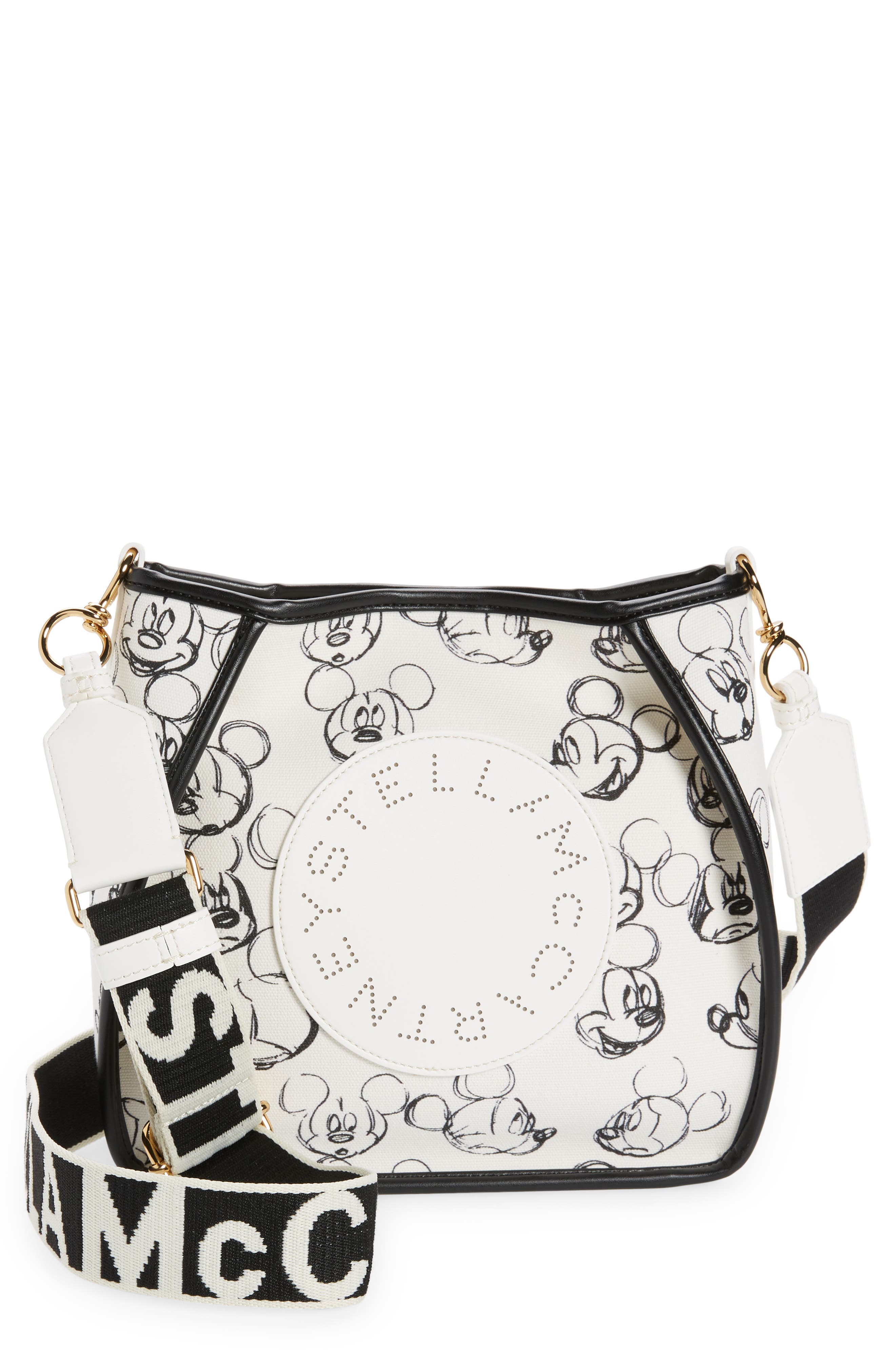 Stella McCartney x Fantasia Disney Mickey Mouse Print Canvas Crossbody Bag, Main, color, 