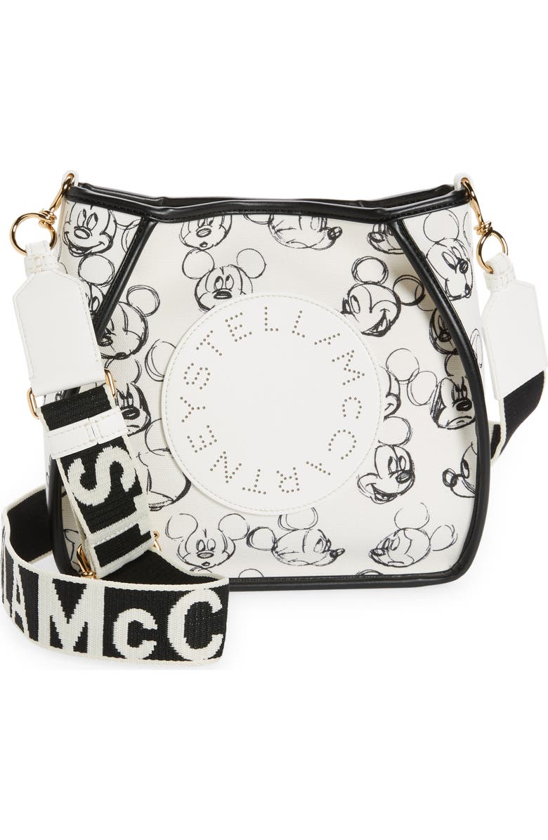Stella McCartney x Fantasia Disney Mickey Mouse Print Canvas Crossbody Bag, Main, color,