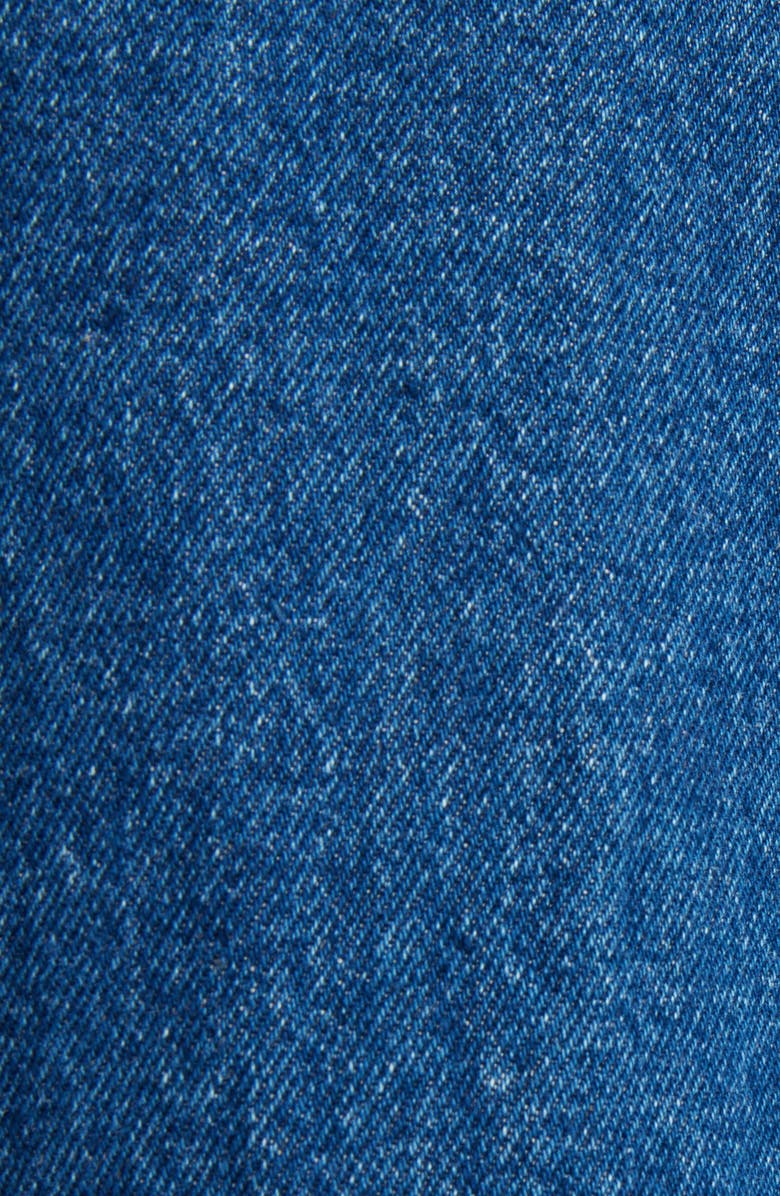 AMI PARIS Ami de Coeur Logo Plaque Zip Denim Jacket, Alternate, color, 