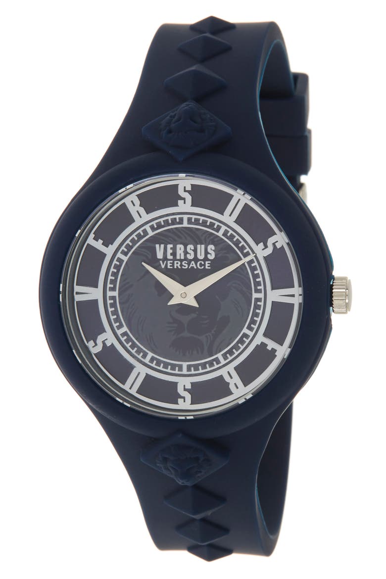 Women's Versus Fire Island Silicone Strap Watch, 39mm, Main, color, BLUE