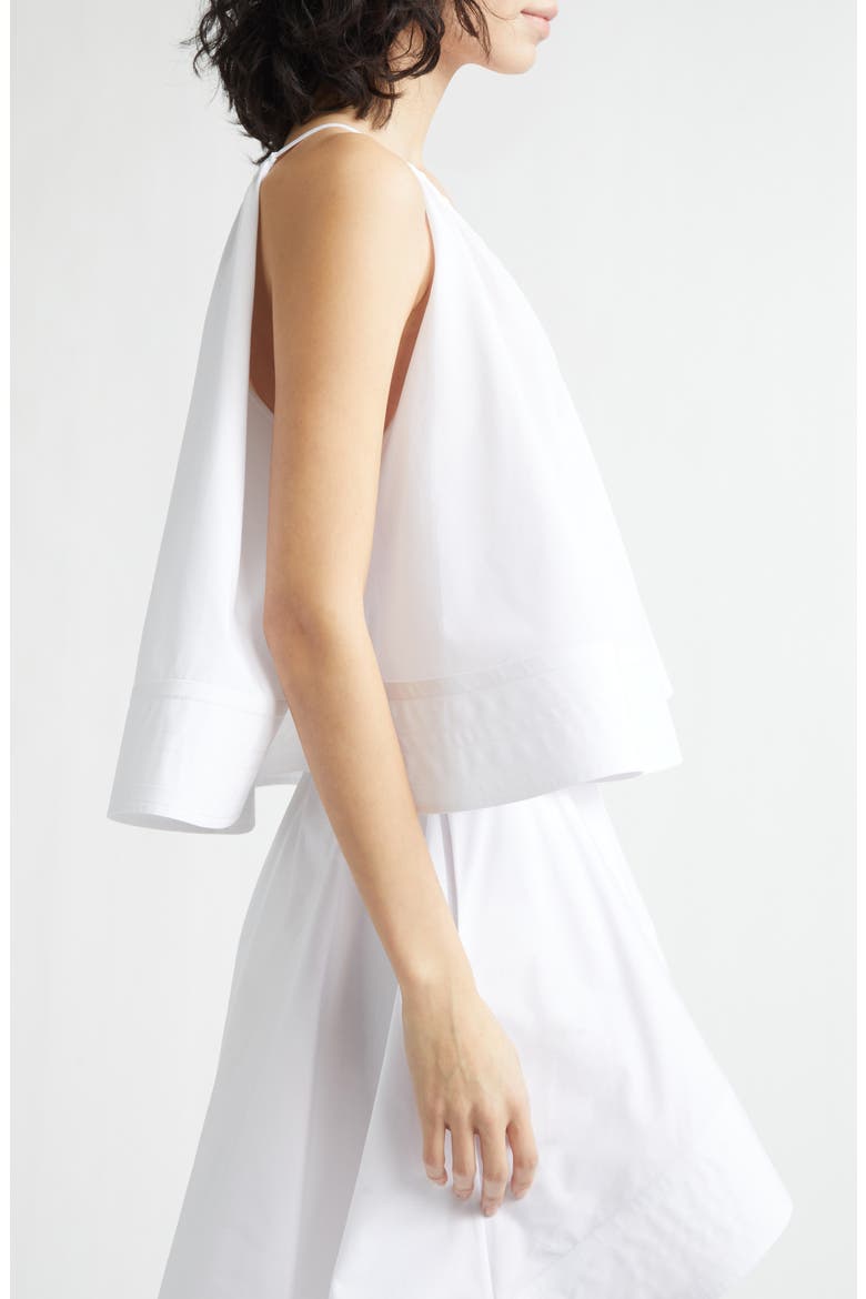 Cotton Poplin Trapeze Top, Alternate, color, PURE WHITE