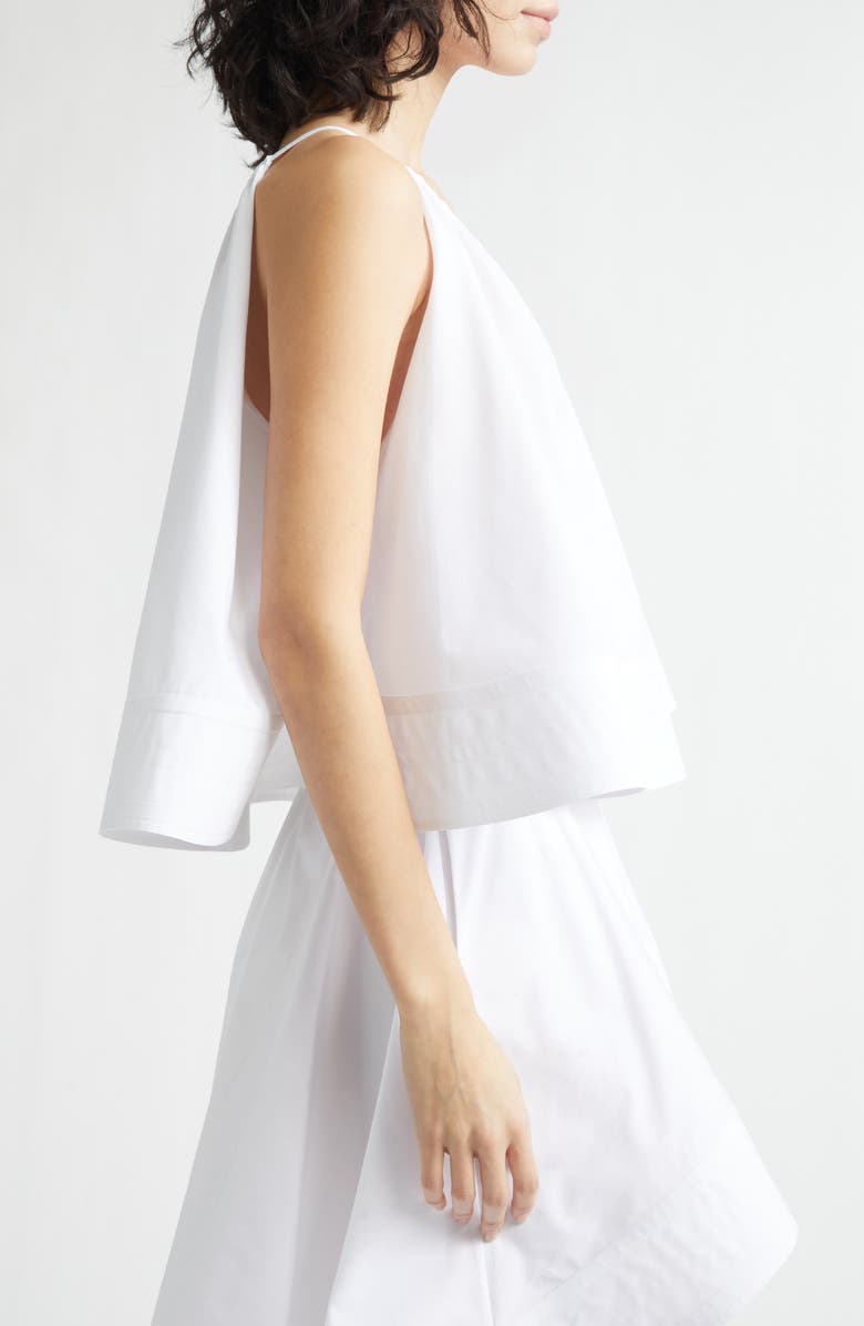 Stella McCartney Cotton Poplin Trapeze Top, Alternate, color, Pure White