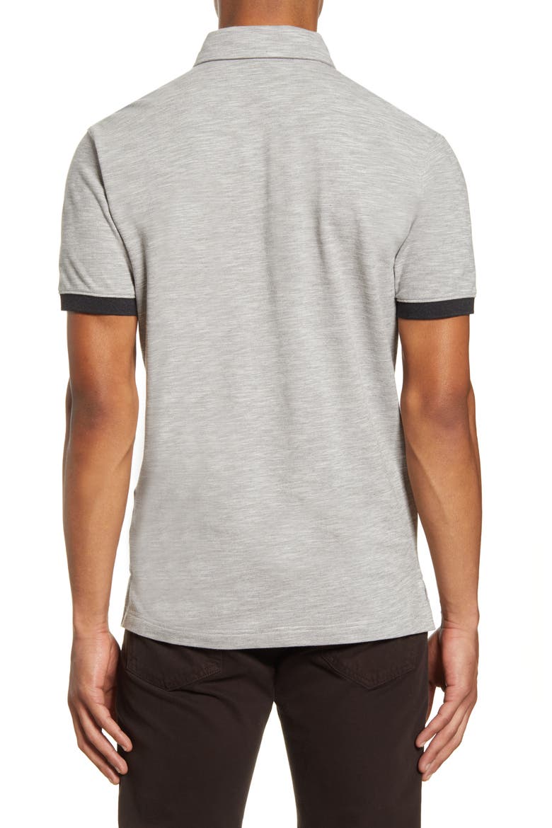 Hampstead Contrast Trim Piqué Polo, Alternate, color, ASH