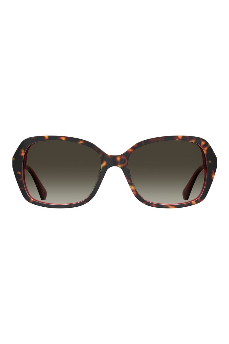 yvette 54mm gradient polarized square sunglasses, Main, color, HAVANA PINK / BROWN GRADIENT