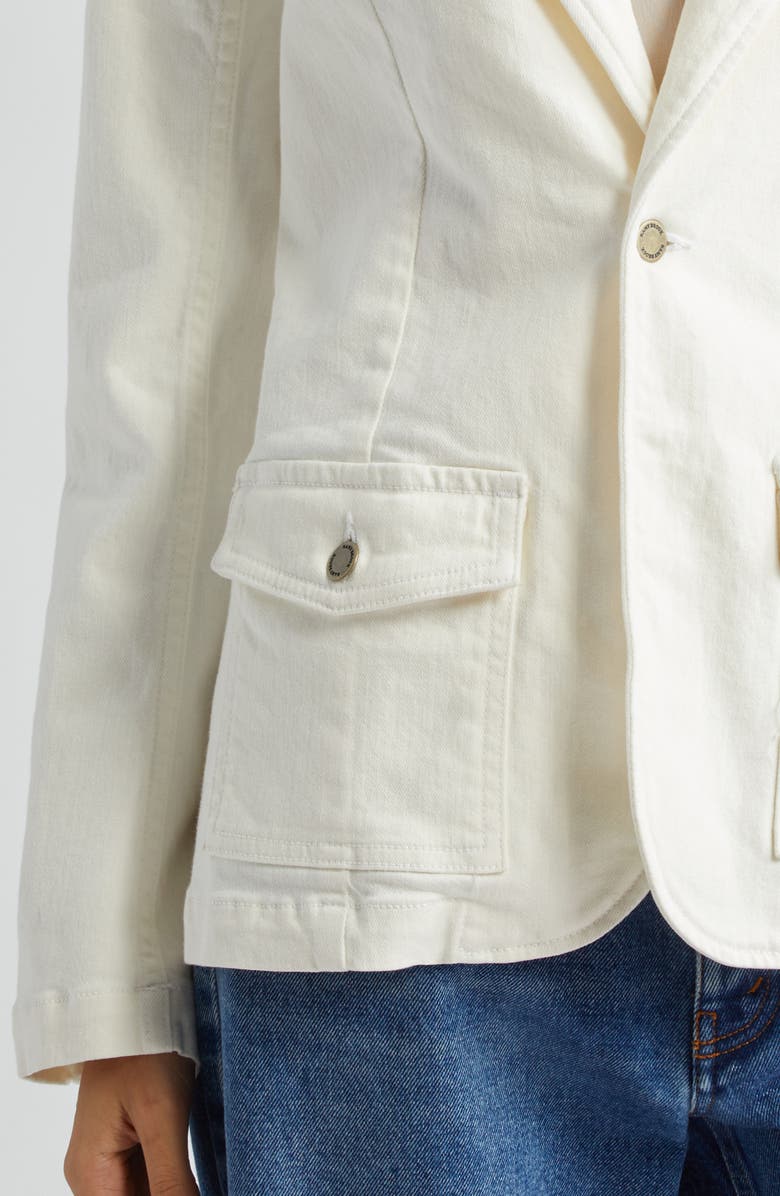 Ramy Brook Lia Notch Lapel Cotton Blend Blazer, Alternate, color, 