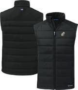 Cutter & Buck Men's Cutter & Buck Black New Orleans Saints Throwback Evoke Hybrid Eco Softshell Recycled Full-Zip Vest