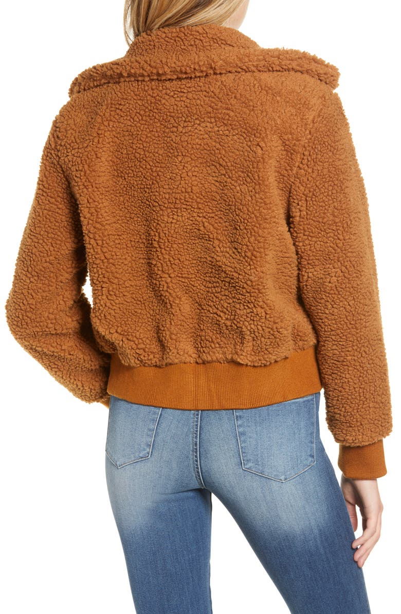 MOON RIVER Faux Fur Bomber Jacket, Alternate, color,