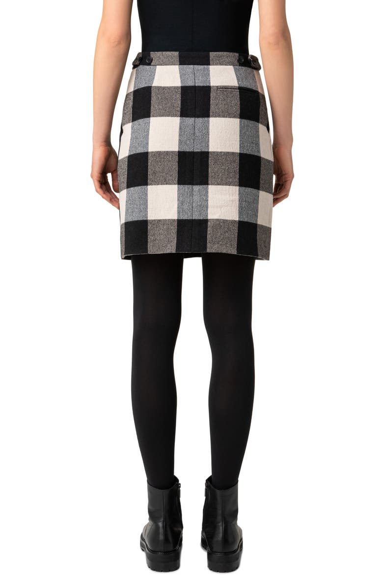 Akris punto Buffalo Check Wrap Miniskirt, Alternate, color,