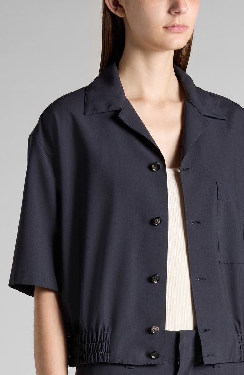 Bottega Veneta Fine Wool Blouson Shirt, Alternate, color, 