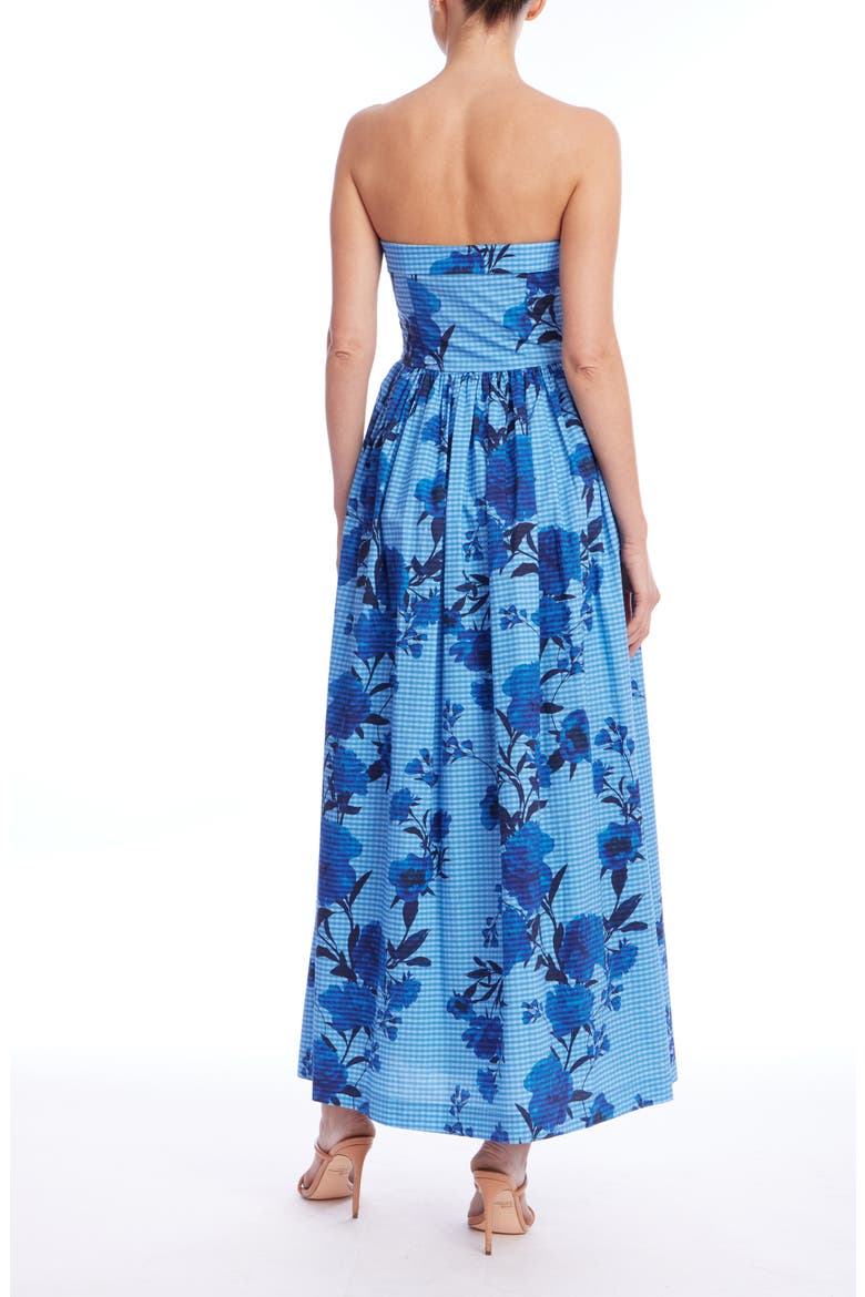Strapless Maxi Dress, Alternate, color, BLUE MULTI