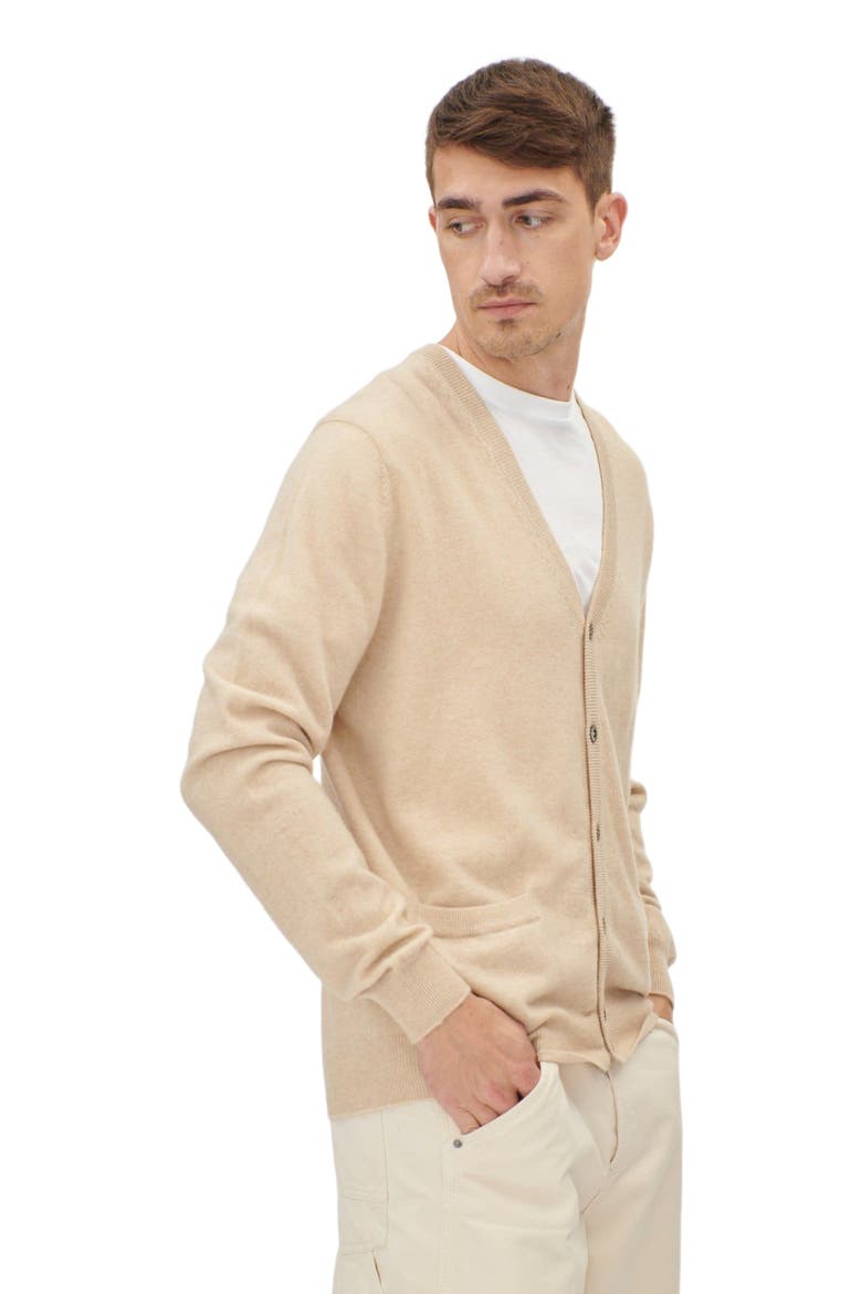 V Neck Button Cardigan, Alternate, color, beige